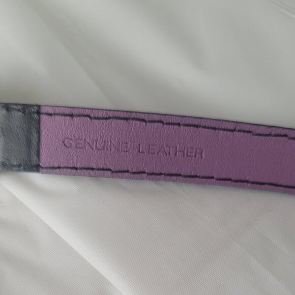 Watch Black & Purple Leather Wrap Band Coldwater Creek Ladies - Picture 5 of 13